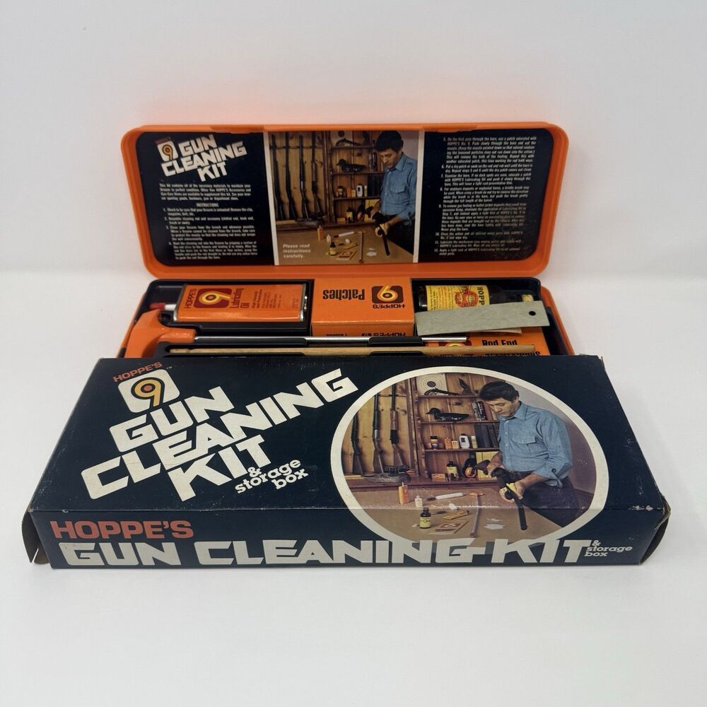 Hoppe’s No 9 44 45 Caliber Pistol Cleaning Kit PC045 Vintage NIB